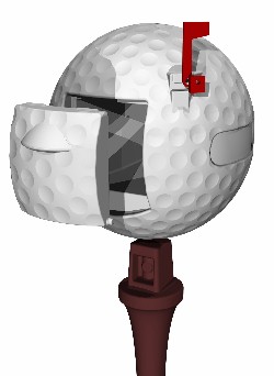 Golf Ball Mailbox, Golfball Mailbox